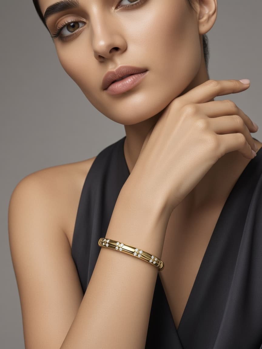 Unique Design Golden Handcuff