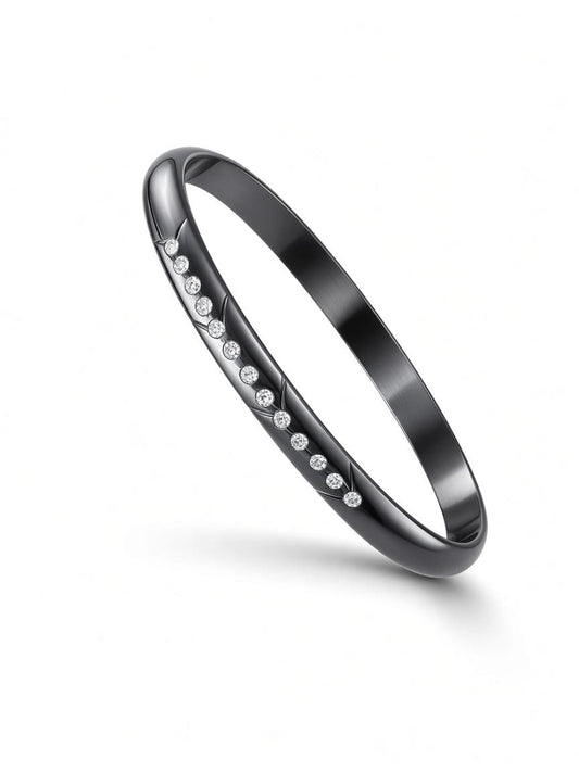 Black steel Crystal Handcuff