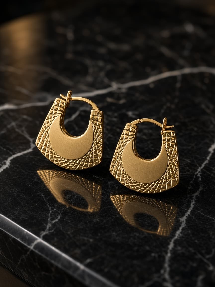 Imported golden earrings