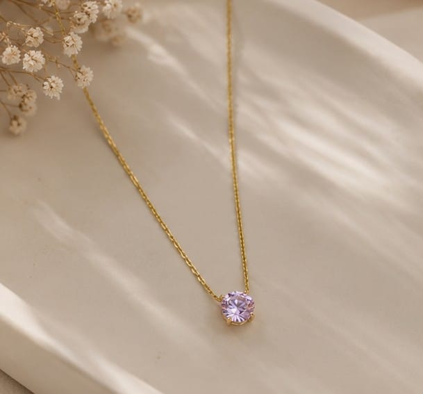 Amirah B Gold Auréa Halo Pendant Necklace