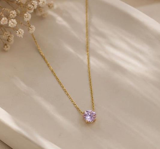 Amirah B Gold Auréa Halo Pendant Necklace