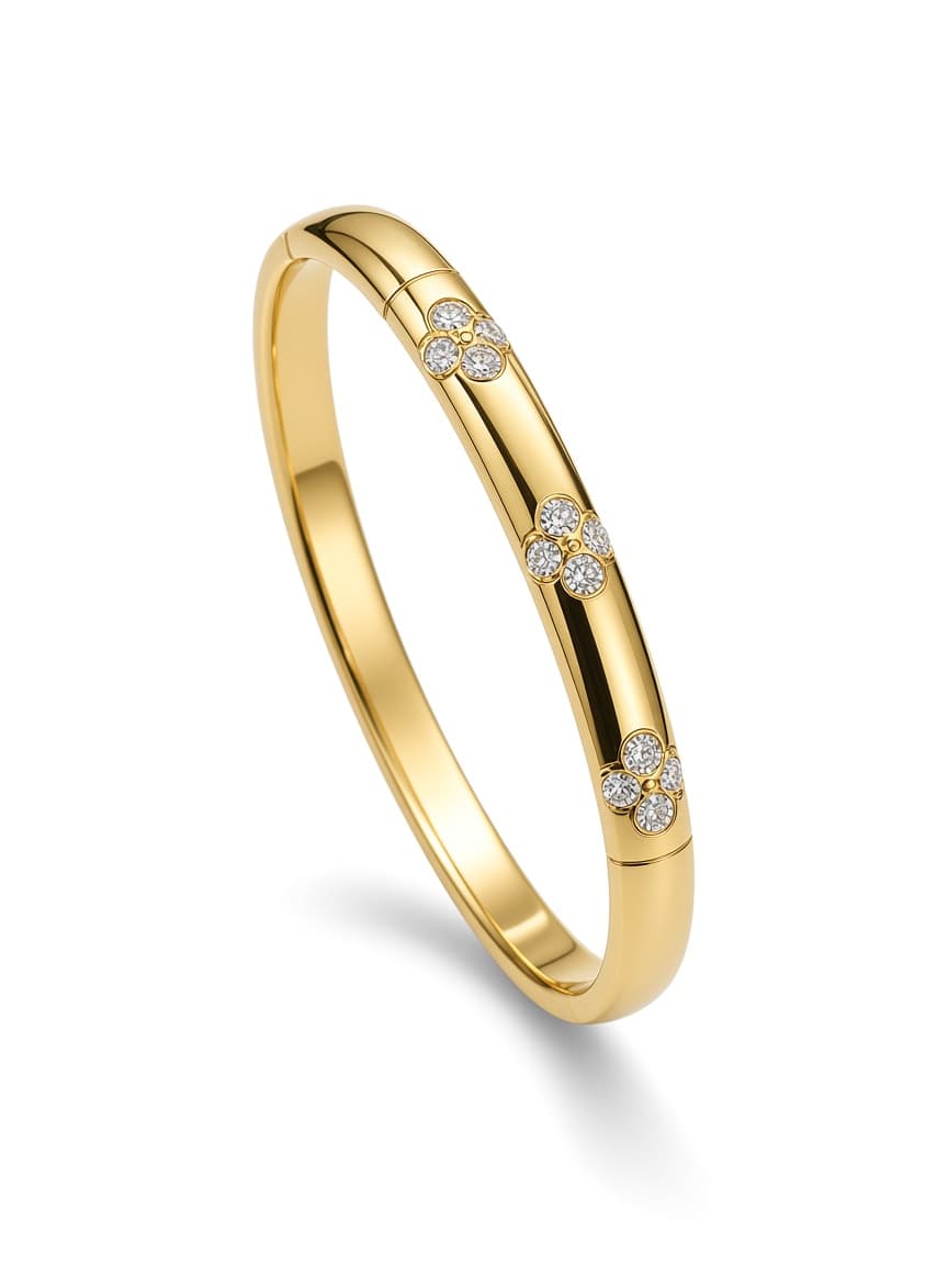 Golden embossed Bead Handcuff
