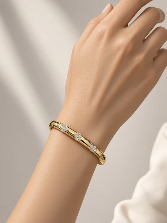 Golden embossed Bead Handcuff