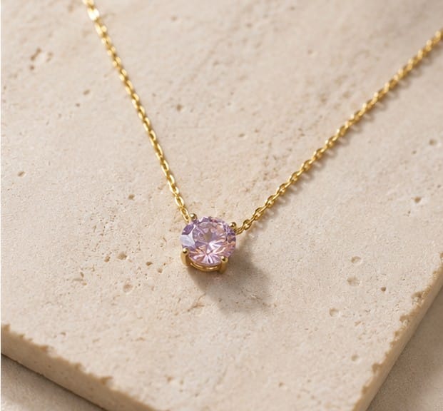 Amirah B Gold Auréa Halo Pendant Necklace